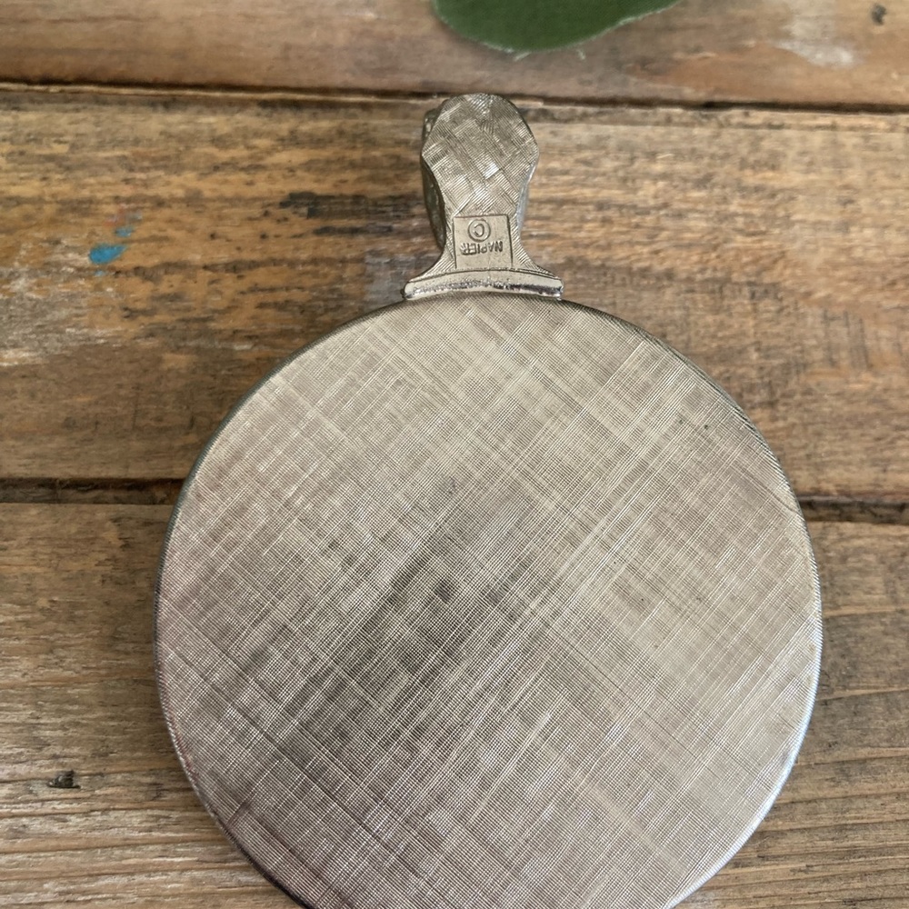 STUNNING NAPIER VINTAGE RARE POWDER COMPACT HAND MIRROR - Picture 5 of 7